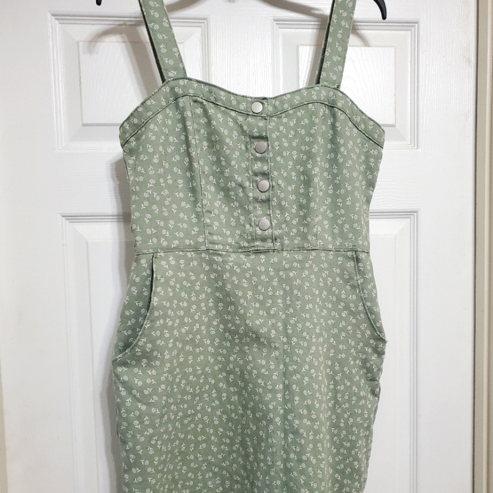 Overall Dress with Floral details